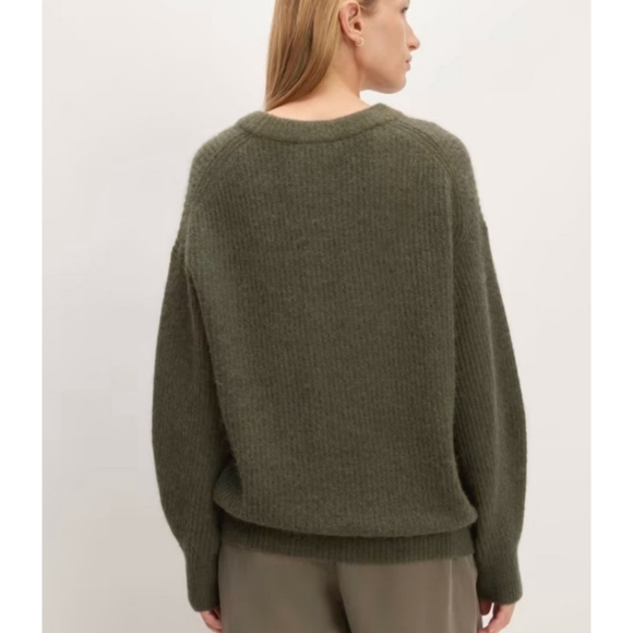 Everlane Sweater Womens Size M Green Alpaca Merino Wool Pullover Jumper - Picture 10 of 13